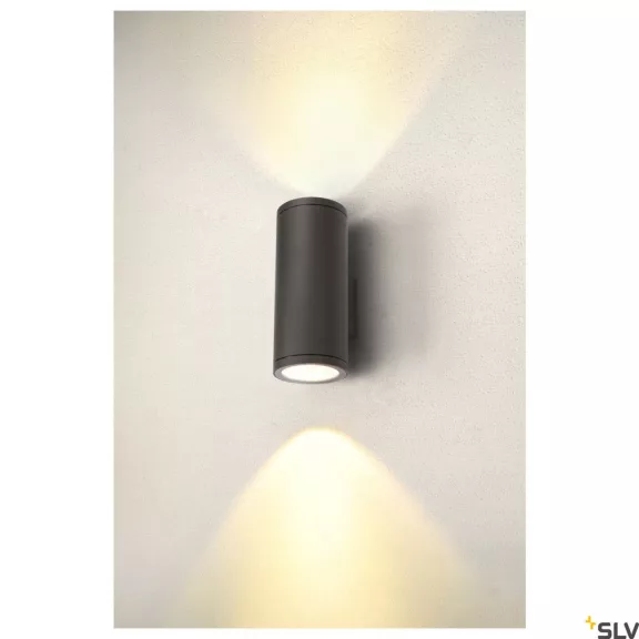 ENOLA ROUND UP-DOWN L LED antracit IP65 53W 3000/4000K kültéri fali lámpa