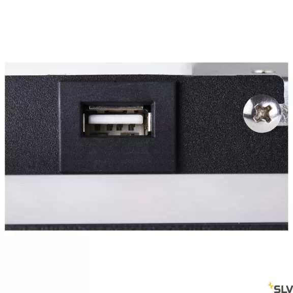 SOMNILA SPOT LED fekete 13W 3000K 110° USB csatlakozós BAL oldali fali olvasó lámpa