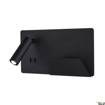   SOMNILA SPOT LED fekete 13W 3000K 110° USB csatlakozós JOBB oldali fali olvasó lámpa