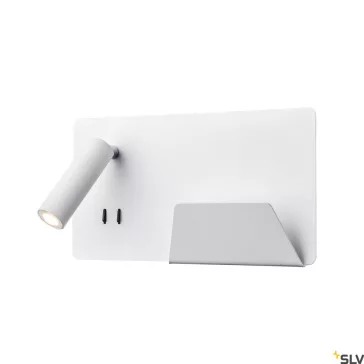   SOMNILA SPOT LED fehér 13W 3000K 110° USB csatlakozós JOBB oldali fali olvasó lámpa
