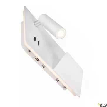   SOMNILA SPOT LED fehér 13W 3000K 110° USB csatlakozós JOBB oldali fali olvasó lámpa