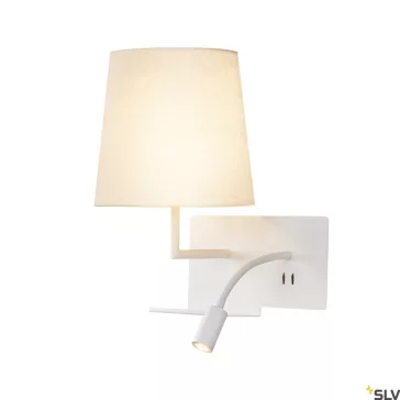   SOMNILA FLEX LED fehér 40W 3000K 110° USB-s fali BAL oldali éjjeli lámpa flexibilis fejjel
