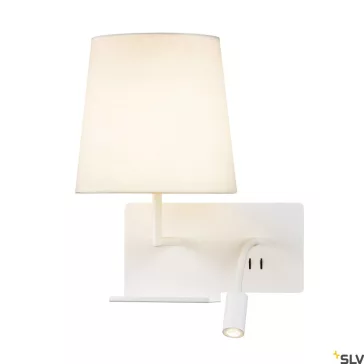   SOMNILA FLEX LED fehér 40W 3000K 110° USB-s fali BAL oldali éjjeli lámpa flexibilis fejjel