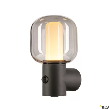   OVALISK WL SENSOR antracit IP65 9,6W 3000-4000K kültéri mozgásérzékelős fali LED lámpa