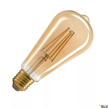   ST64 LED E27 borostyán 7.5W 2500K 320° CRI90 700lm dimmelhető filament izzó