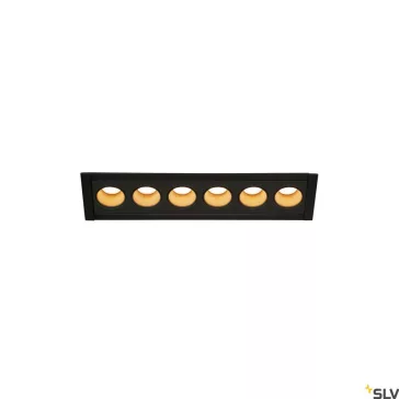   MILANDOS 6 fekete 2700K 45° süllyesztett moduláris mennyezeti LED spot lámpa