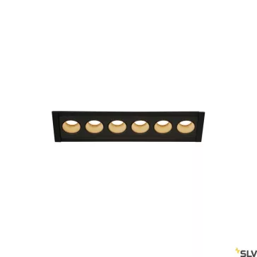   MILANDOS 6 fekete 3000K 45° süllyesztett moduláris mennyezeti LED spot lámpa
