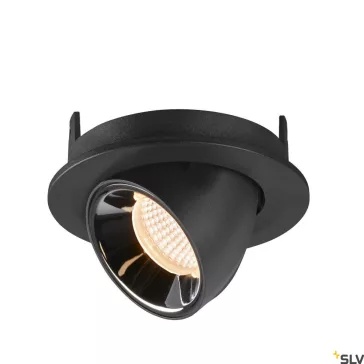   NUMINOS GIMBLE S fekete-króm 10cm 8.6W 2700K 55° billenthető süllyesztett LED spot lámpa