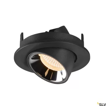   NUMINOS GIMBLE S fekete-króm 10cm 8.6W 2700K 55° billenthető süllyesztett LED spot lámpa