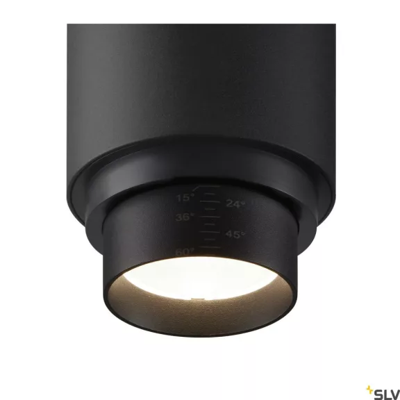 NUMINOS ZOOM M DALI fekete 8.5cm 4000K 15-60° 20W állítható sugárzási szögű LED spot lámpa dali sínhez
