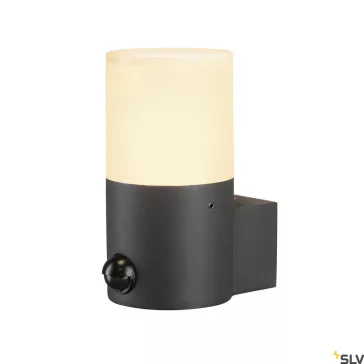   GRAFIT E27 ROUND SENSOR antracit IP44 E27 mozgásérzékelős hengeres kültéri fali lámpa