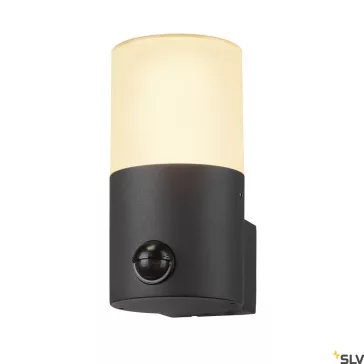   GRAFIT E27 ROUND SENSOR antracit IP44 E27 mozgásérzékelős hengeres kültéri fali lámpa