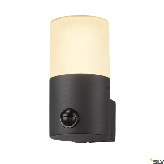 GRAFIT E27 ROUND SENSOR antracit IP44 E27 mozgásérzékelős hengeres kültéri fali lámpa