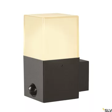   GRAFIT E27 SQUARE SENSOR antracit IP44 E27 mozgásérzékelős szögletes kültéri fali lámpa