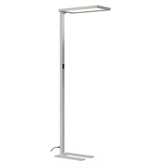 WORKLIGHT FL ezüst 79w 7600lm 4000k cri80 80° szabadon álló mozgás és fényérzékelős dimmelhető professzionális munkaasztal megvilágító állólámpa