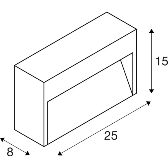 CONCRETO M WL szürke 8.5W 350lm 3000K beton kültéri fali LED lámpa