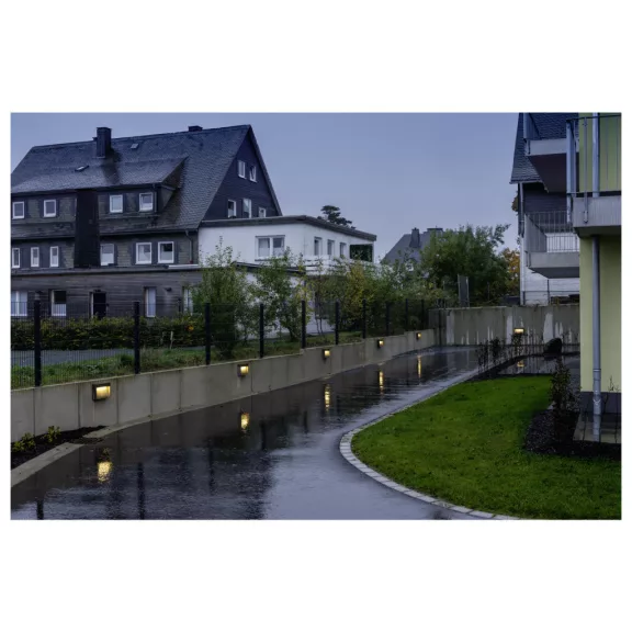 CONCRETO L WL szürke 12W 570lm 3000K beton kültéri fali LED lámpa