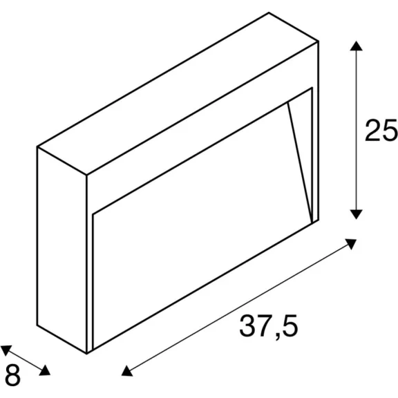 CONCRETO L WL szürke 12W 570lm 3000K beton kültéri fali LED lámpa