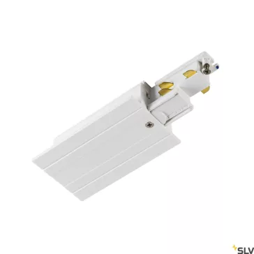   S-TRACK SYSTEM fehér jobbos sín végére rögzíthető betápláló elem 3 fázisú dali sínhez