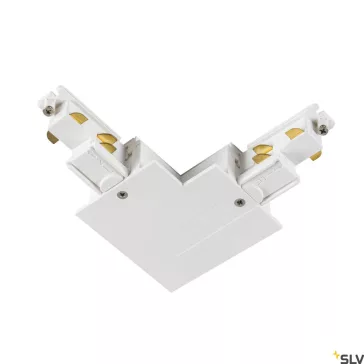   S-TRACK SYSTEM fehér külső sarok csatlakozó és betápláló elem 3 fázisú dali sínhez