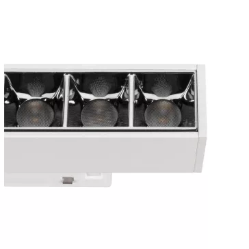   48V SYSTEM IN-LINE 22 fehér 7.3W 650lm 4000K CRI90 35° darklight led reflektor 48V-os alacsony feszültségű sínhez