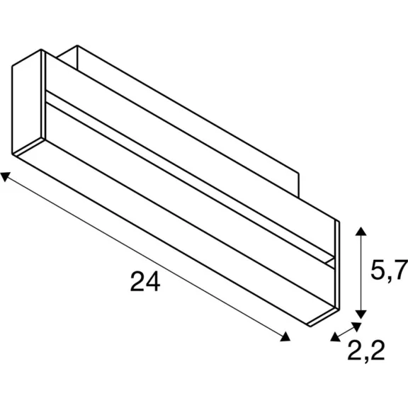 48V SYSTEM IN-LINE 24 fehér 7.3W 580lm 2700K CRI90 35° darklight billenthető led reflektor 48V-os alacsony feszültségű sínhez