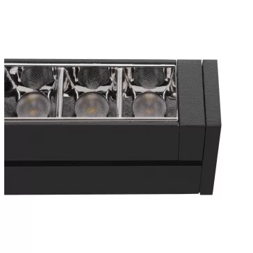   48V SYSTEM IN-LINE 24 fekete 7.3W 650lm 4000K CRI90 35° darklight billenthető led reflektor 48V-os alacsony feszültségű sínhez