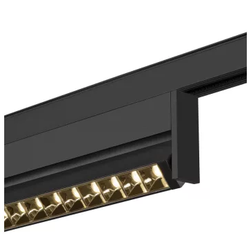   48V SYSTEM IN-LINE 46 fekete 14W 1230lm 3000K CRI90 35° darklight billenthető led reflektor 48V-os alacsony feszültségű sínhez