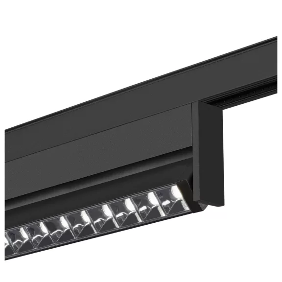 48V SYSTEM IN-LINE 46 fekete 14W 1250lm 4000K CRI90 35° darklight billenthető led reflektor 48V-os alacsony feszültségű sínhez