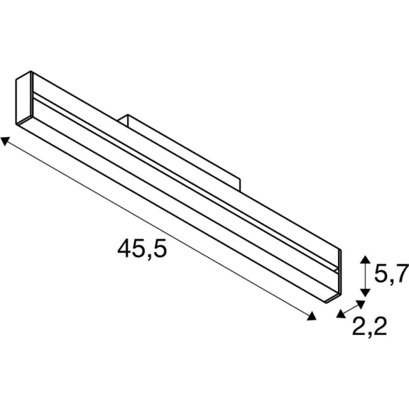48V SYSTEM IN-LINE 46 fekete 14W 1250lm 4000K CRI90 35° darklight billenthető led reflektor 48V-os alacsony feszültségű sínhez