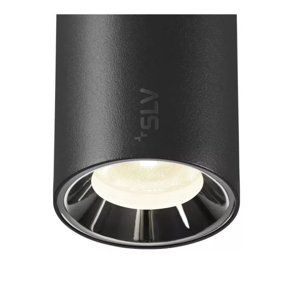 NUMINOS® XS 48V fekete-króm 4000K 40° 1.5m -es függesztett LED spot lámpa 48V-os alacsony feszültségű sínhez