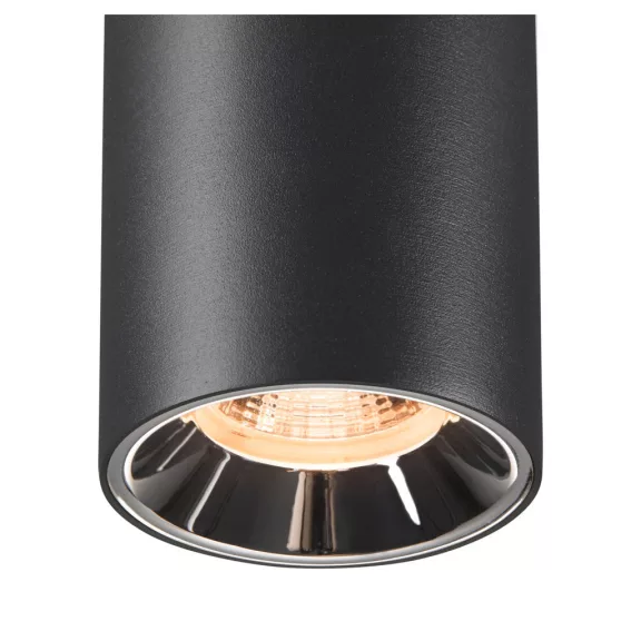 NUMINOS® S 48V fekete-króm 16W 1000lm 2700K CRI90 40° függesztett LED spot lámpa 48V-os alacsony feszültségű sínhez