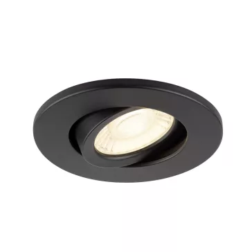   UNIVERSAL DOWNLIGHT fekete kerek billenthető lámpa burkolat