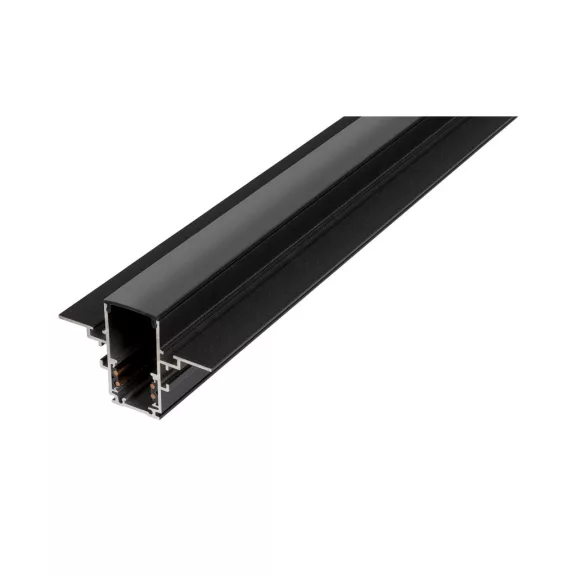 48V SYSTEM COVER fekete 26mm széles 2m -es sín takaró profil 48V-os alacsony feszültségű felületre szerelt sínhez