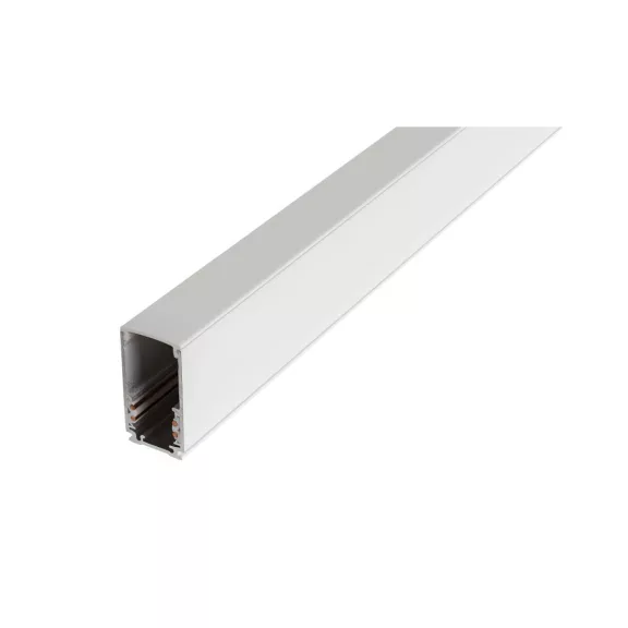 48V SYSTEM COVER fehér 26mm széles 2m -es sín takaró profil 48V-os alacsony feszültségű felületre szerelt sínhez