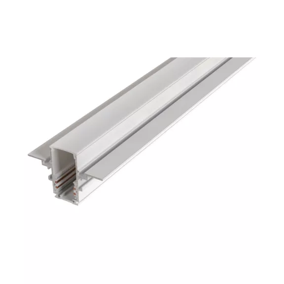 48V SYSTEM COVER fehér 26mm széles 2m -es sín takaró profil 48V-os alacsony feszültségű felületre szerelt sínhez