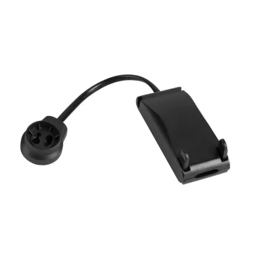   GU10 FITTING fekete max. 10 W GU10 foglalat LED lámpához gyorsbeépítő dobozzal és feszültségmentesítővel