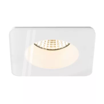   NEW TRIA 68 fehér 8 x 8 cm szögletes mély vízálló mennyezeti süllyesztett spot lámpakeret