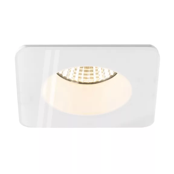 NEW TRIA 68 fehér 8 x 8 cm szögletes mély vízálló mennyezeti süllyesztett spot lámpakeret
