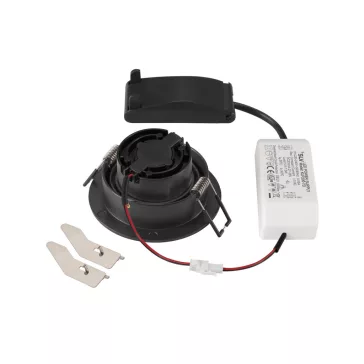   NEW TRIA 75 fekete 2700K 38° kerek billenthető mennyezeti süllyesztett LED spot lámpa