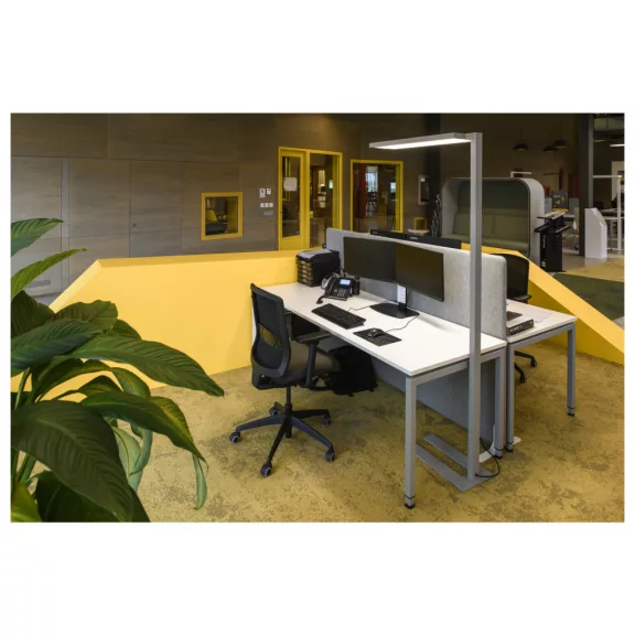 WORKLIGHT PRO szürke szabadon álló mozgás és fényérzékelős dimmelhető professzionális munkaasztal megvilágító állólámpa