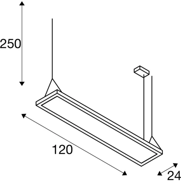 WORKLIGHT PRO 120 fehér DALI függesztett LED panel