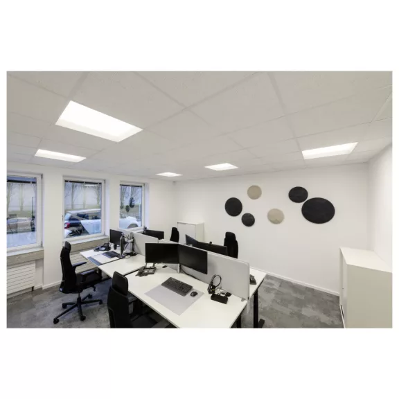 SLVTECH PANEL V DALI 600 fehér kazettás álmennyezetbe helyezhető alacsony kápráztatású LED panel