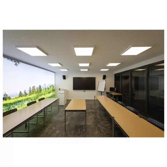 SLVTECH PANEL V DALI 600 fehér kazettás álmennyezetbe helyezhető alacsony kápráztatású LED panel