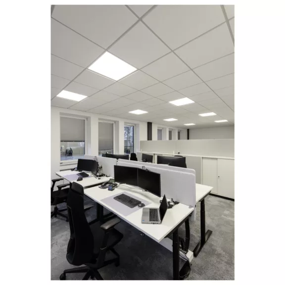 SLVTECH PANEL V DALI 625 fehér kazettás álmennyezetbe helyezhető alacsony kápráztatású LED panel