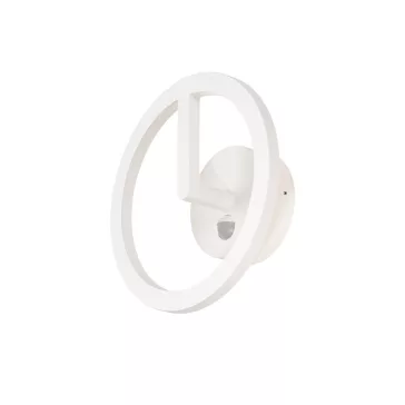   Q-RING SENSOR fehér gyűrű alakú mozgásérzékelős kültéri fali LED lámpa