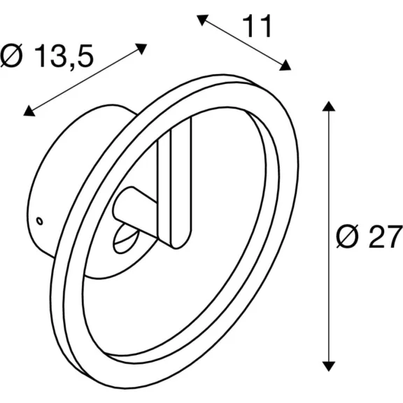 Q-RING SENSOR fehér gyűrű alakú mozgásérzékelős kültéri fali LED lámpa