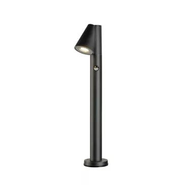   T-TUBE 70 POLE SENSOR fekete GU10 IP44 mozgásérzékelős kültéri állólámpa