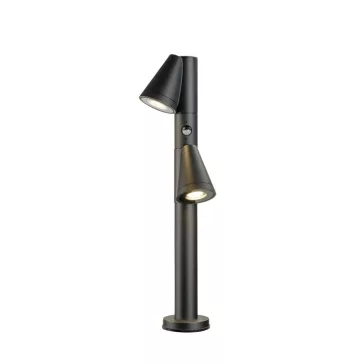   T-TUBE 70 POLE SENSOR fekete GU10 IP44 duplafejű mozgásérzékelős kültéri állólámpa