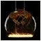 LED FLOATING GLOBE 150 TWISTED szürke E27 6W 1900K csavart füstüveg dimmelhető filament LED izzó